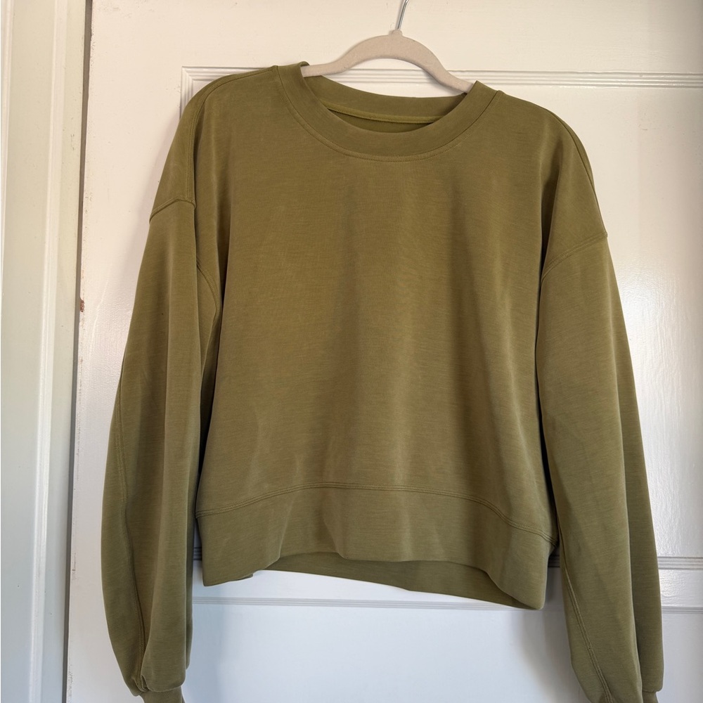 Lululemon Soft Olive Green Crewneck Sweatshirt
